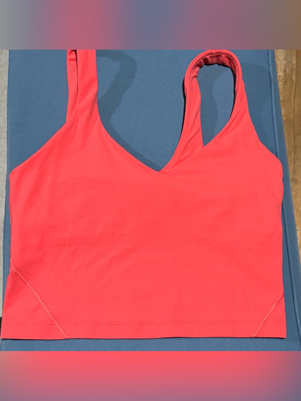 Lululemon Align Cropped Tank Top Size 6 Sonic Pink Lip Gloss Bra Nulu NWOT